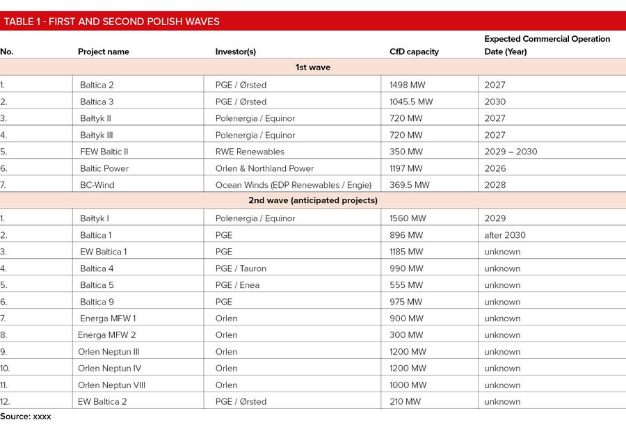 TABLE 1 - First and second Polish waves